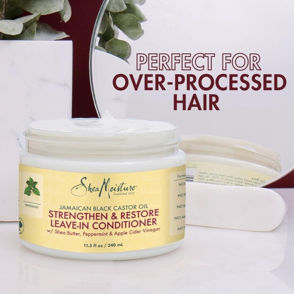 SheaMoisture 100% Pure Jamaican Black Castor Oil LeaveIn for Damaged Hair 11.5oz - Picture 6 of 13